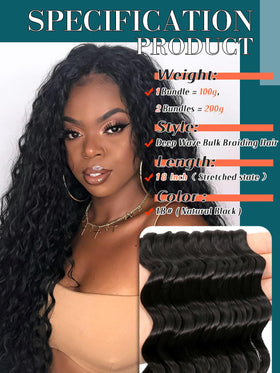 Wassai wet-and-wavy nature black braid hair for long-lasting styling