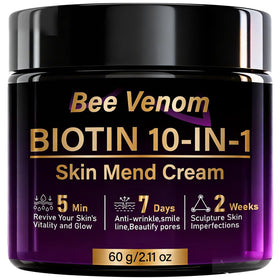 Water Ice Levin bee venom biotin cream bottle showing premium skincare for smoothing and firming
