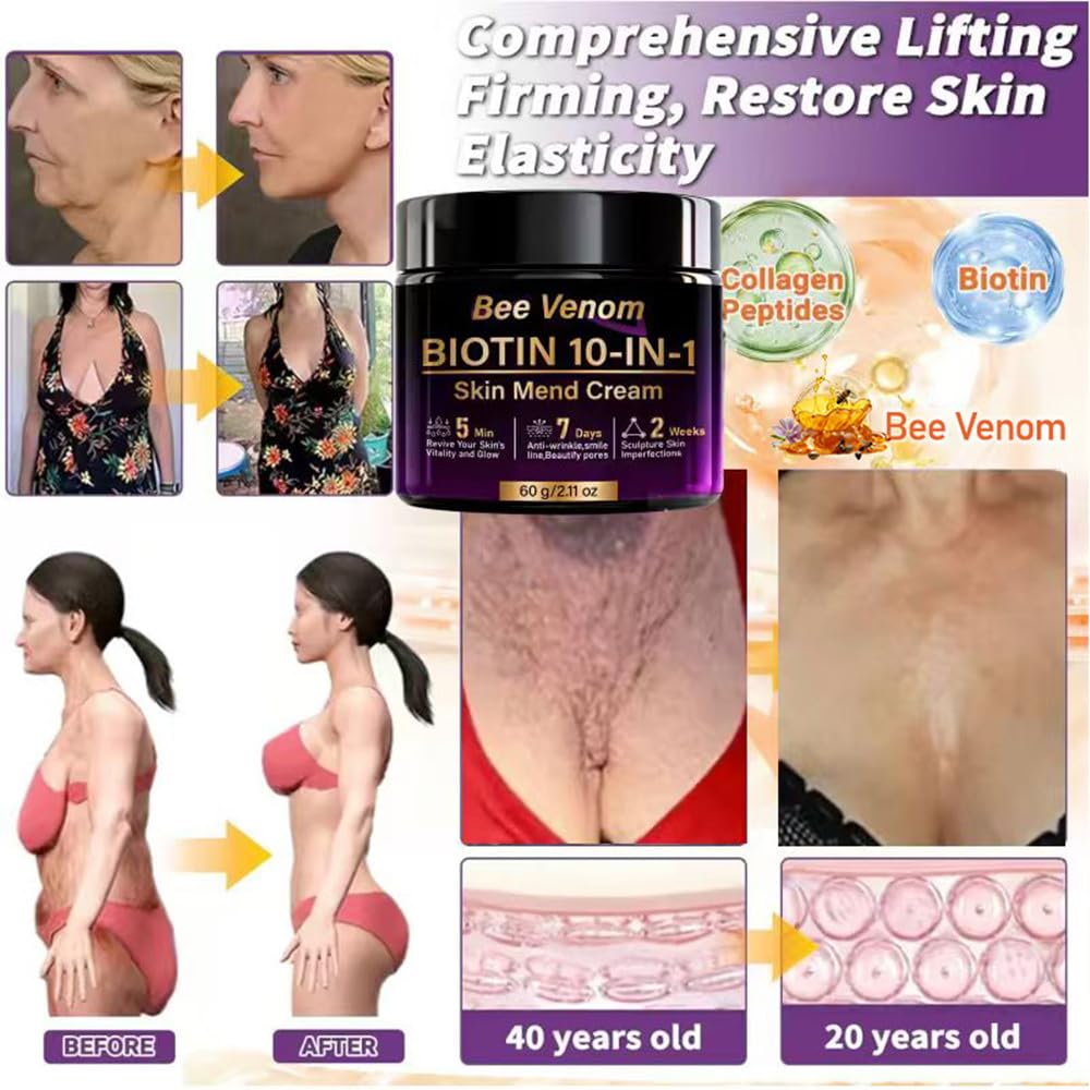 Water Ice Levin bee venom biotin cream on skin shows quick absorption and gentle blemish coverage