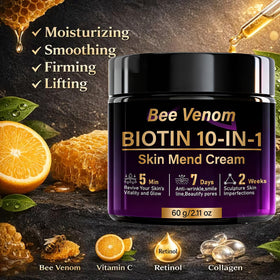 Water Ice Levin bee venom biotin cream texture detail emphasizing deep hydration and smooth finish