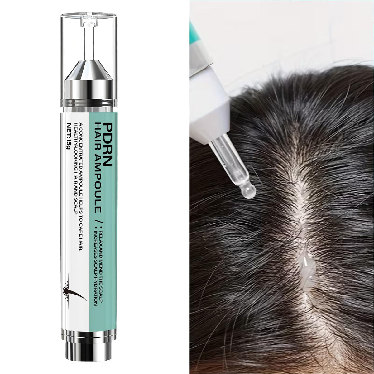 Water Ice Levin PDRN applicator tip ready for targeted scalp use.
