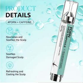 Water Ice Levin PDRN hair ampoule bottle close-up highlighting compact design.