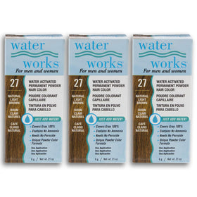 Water Works Light Brown powder packaging for quick root touch-ups