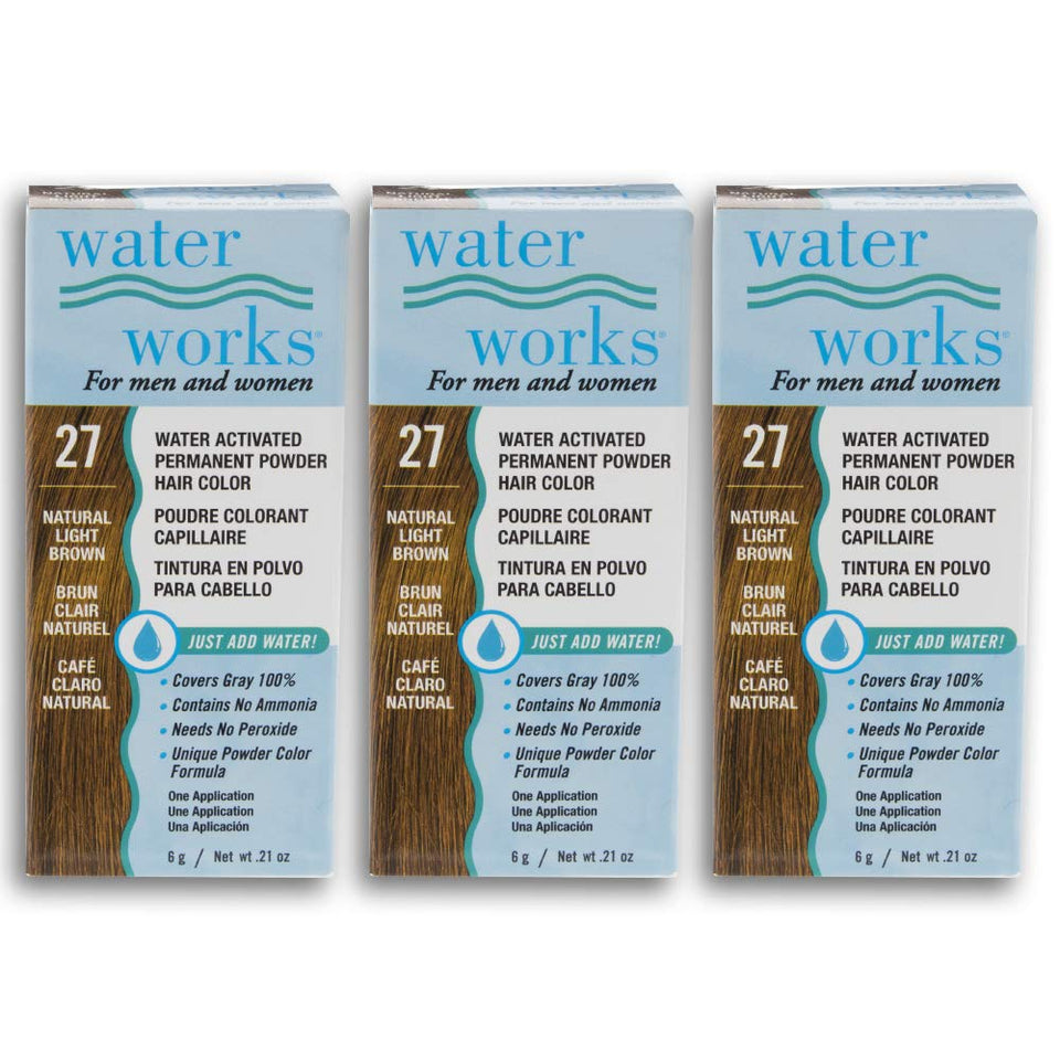 Water Works Light Brown powder packaging for quick root touch-ups