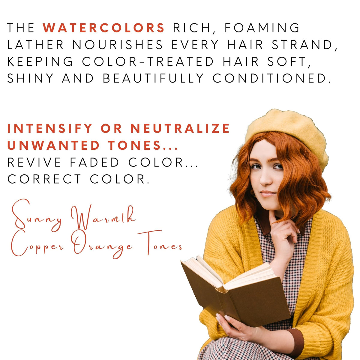Watercolors Color Deposit Shampoo foam shows rich lather refreshing color.