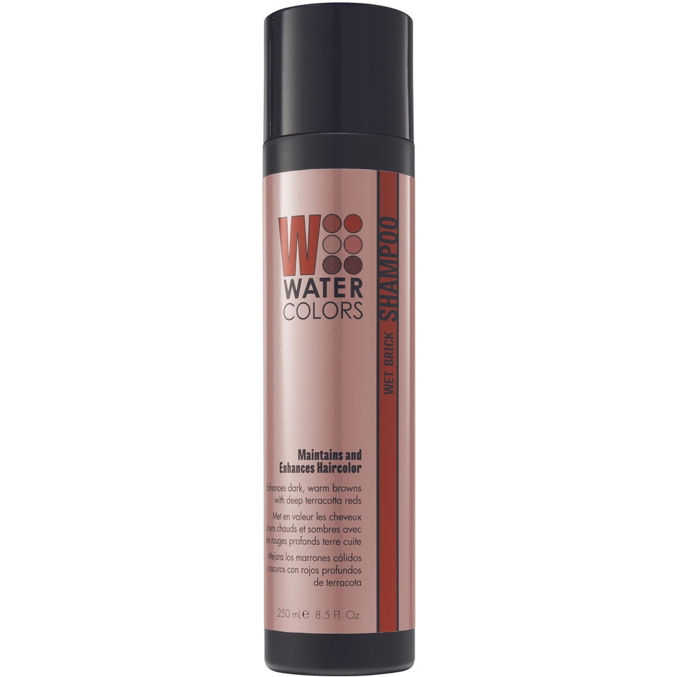 Watercolors Color Maintenance Shampoo bottle highlighting color protection and easy upkeep.