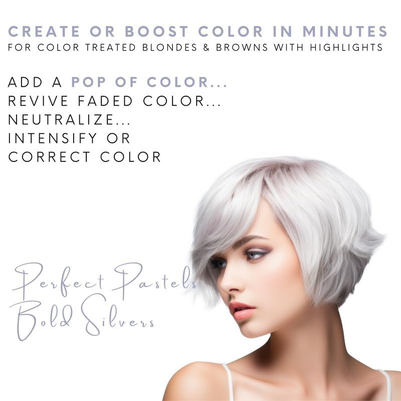 Watercolors Silver shampoo lather close-up highlights rich foaming action for color boost.