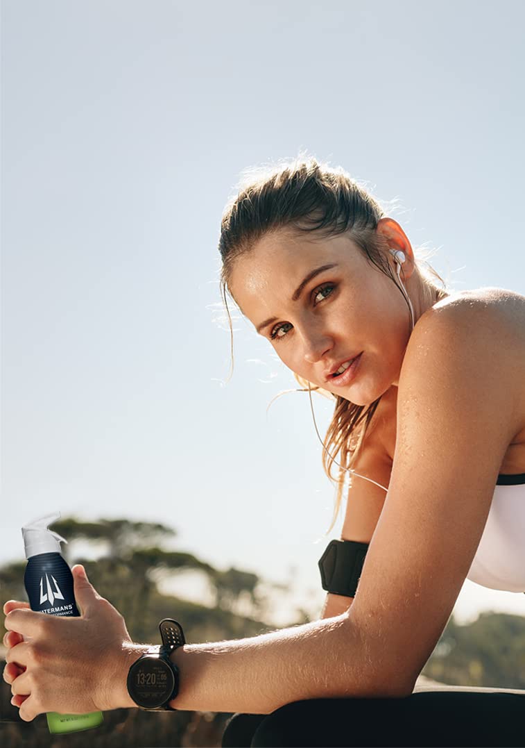 Waterman's reef-safe sunscreen, oxybenzone-free, ideal for ocean-based activities.