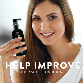 Watermans vegan hair growth formula on clean vanity.