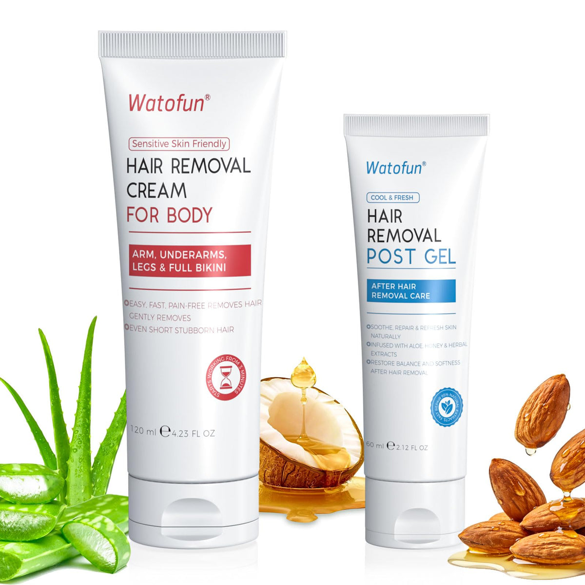 Watofun skin care aftercare for post-removal softness