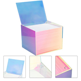 Watpot Rainbow disposable towel box on counter simplifies towel access.