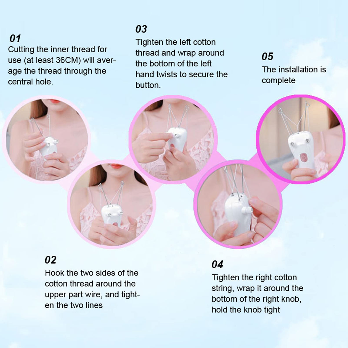 Watris Veiyi facial application on cheeks and upper lip for smooth skin