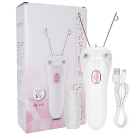 Watris Veiyi pink threading epilator front view for painless facial hair removal