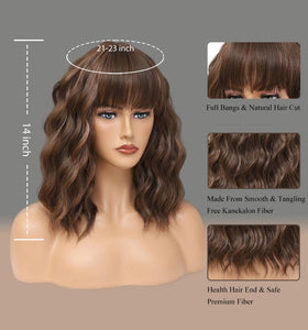 WAVE&BREEZE bangs close-up highlighting soft fringe and scalp realism
