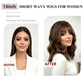 WAVE&BREEZE brown blonde highlight color swatch illustrating blended warmth