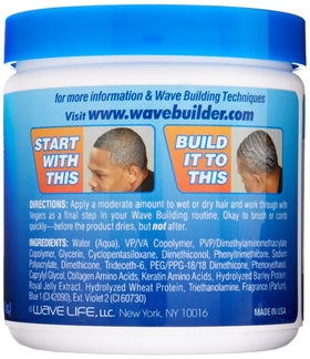 Wavebuilder Spinand Waves Holding Crème in use for flexible wave styling