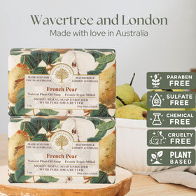 Wavertree London natural ingredients highlight shea butter for nourished skin.