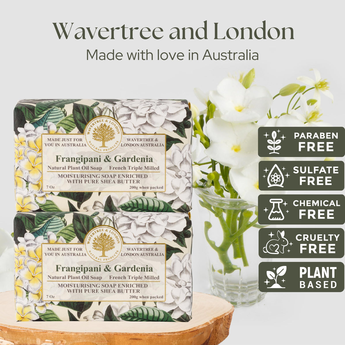 Wavertree & London packaging emphasizes gift-ready elegance and premium ingredients.