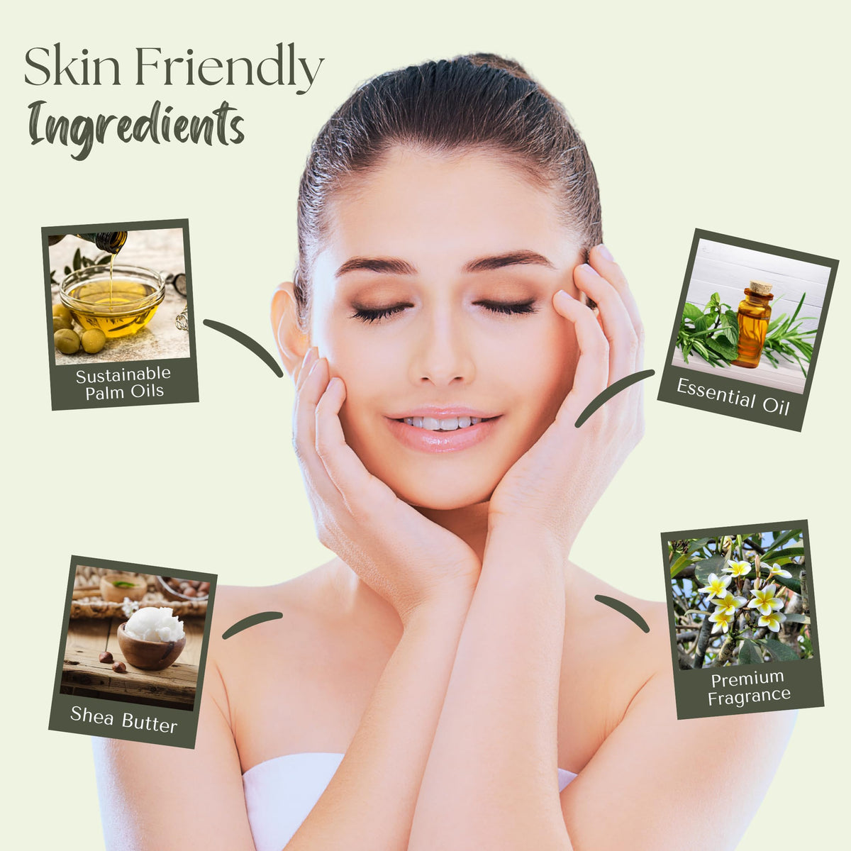 Scented soap bar creates a soothing aroma during shower or bath.