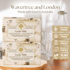 Wavertree & London fragrance closeup showing creamy lather and inviting scent.