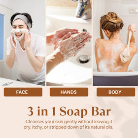 Illustration of Havana soap bar ingredients showing natural plant-based components from Wavertree & London.