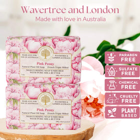 Creamy lather from Wavertree & London Pink Peony soap bar