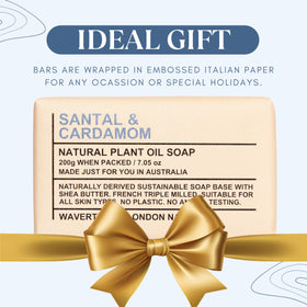 Wavertree & London Santal & Cardamon bars, two-bar set, durable lather.