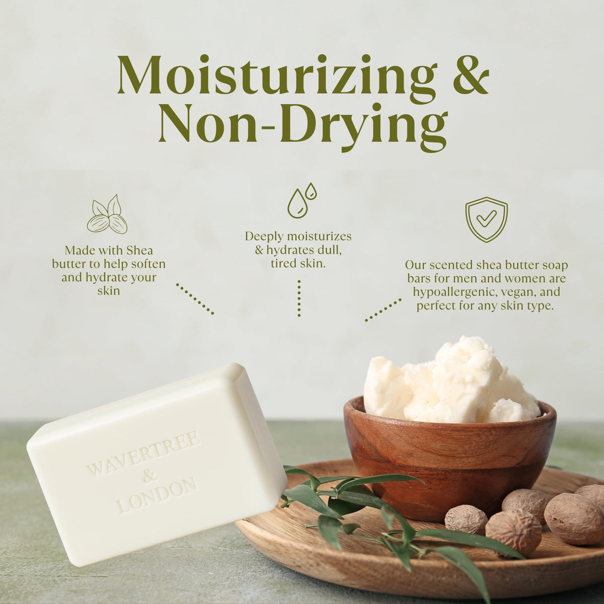 Wavertree & London shea butter infusion adds moisture during cleansing