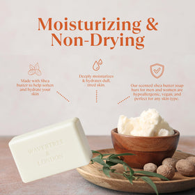 Wavertree & London shea butter nourishes skin during cleansing with a soothing feel.