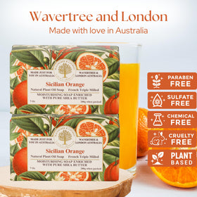 Wavertree & London triple milled cream lather for a luxurious shower experience.