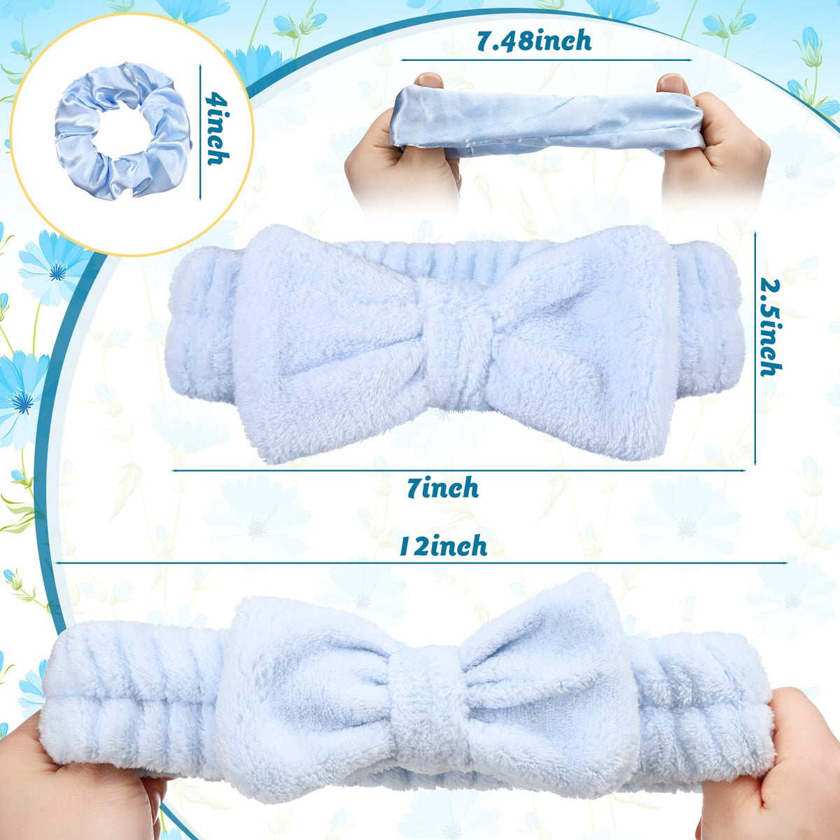 wavwavw bridesmaid scrunchie blue pack keeps hair tidy during sleepovers.