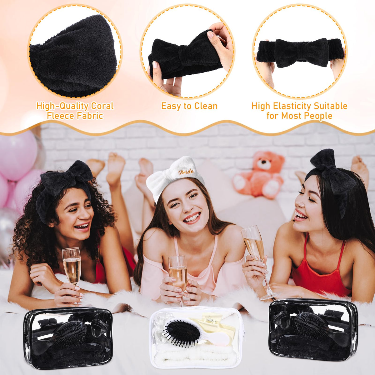 Wavyknot mini hair combs with non-slip grip for easy styling.