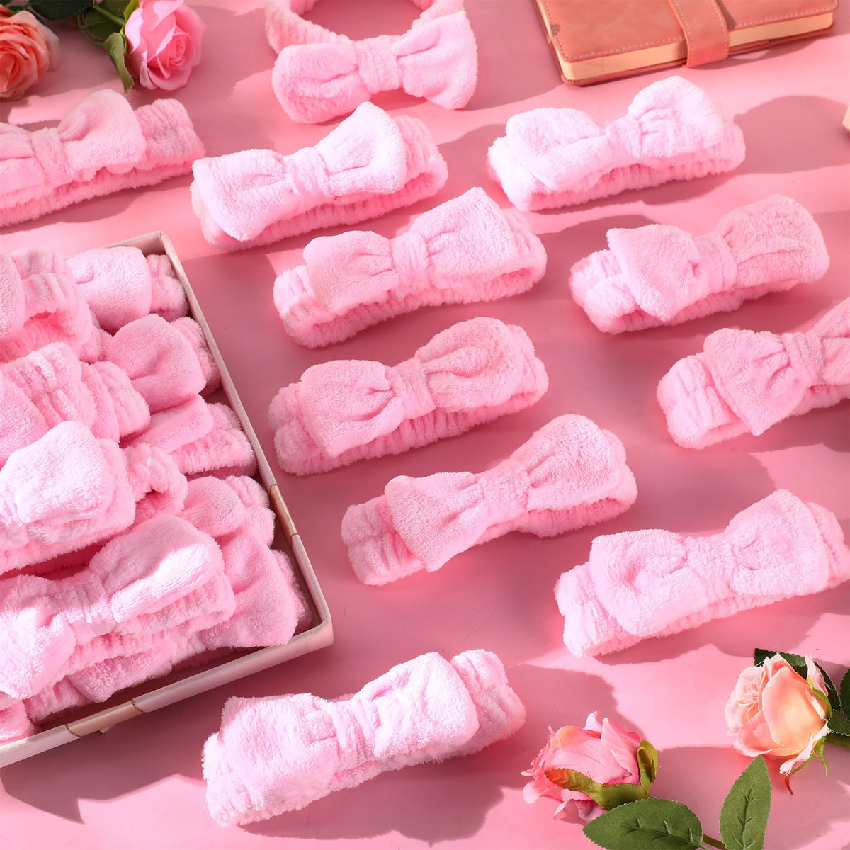Wavyknot pink headbands ideal for gifting at bridal showers