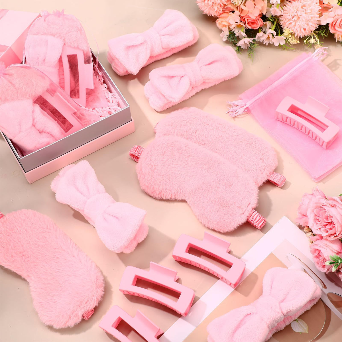 Wavyknot pink claw clips ideal for secure hairstyles during spa