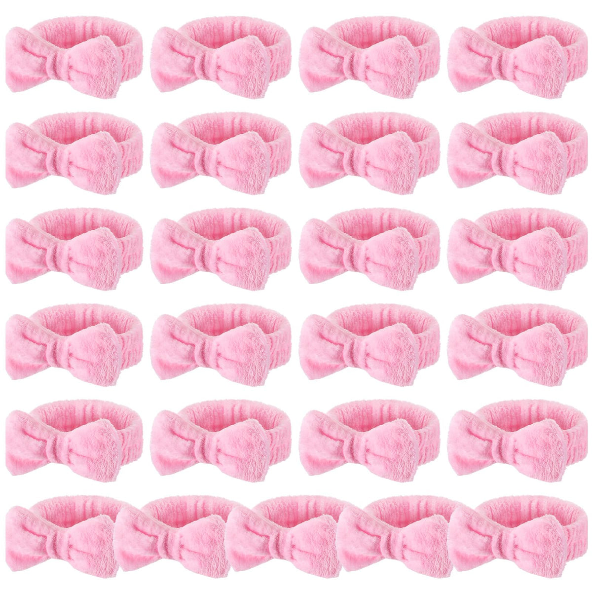 Wavyknot pink spa headband pack keeps hair away during skincare and makeup