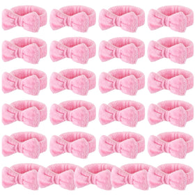 Wavyknot pink spa headband pack keeps hair away during skincare and makeup