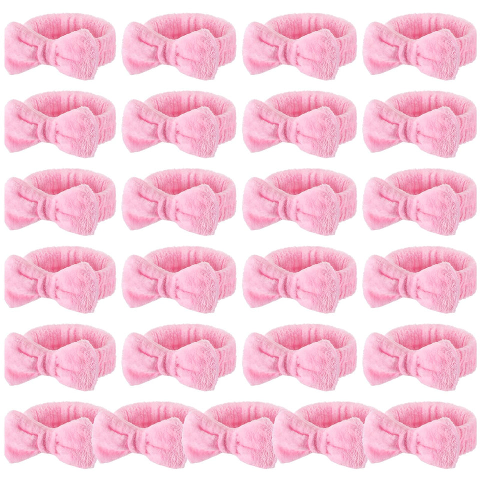Wavyknot pink spa headband pack keeps hair away during skincare and makeup