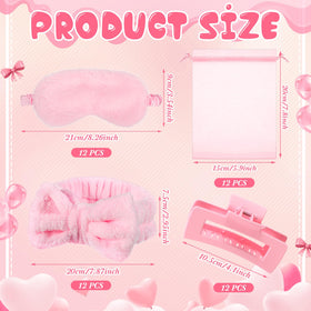 Wavyknot plush eye masks in pink for comfortable overnight rest