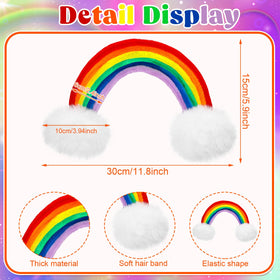 Wavyknot rainbow hoops on ponytail offer secure, playful color.