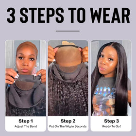Wavymy Brazilian virgin hair 180-density wavy wig for fullness and movement.