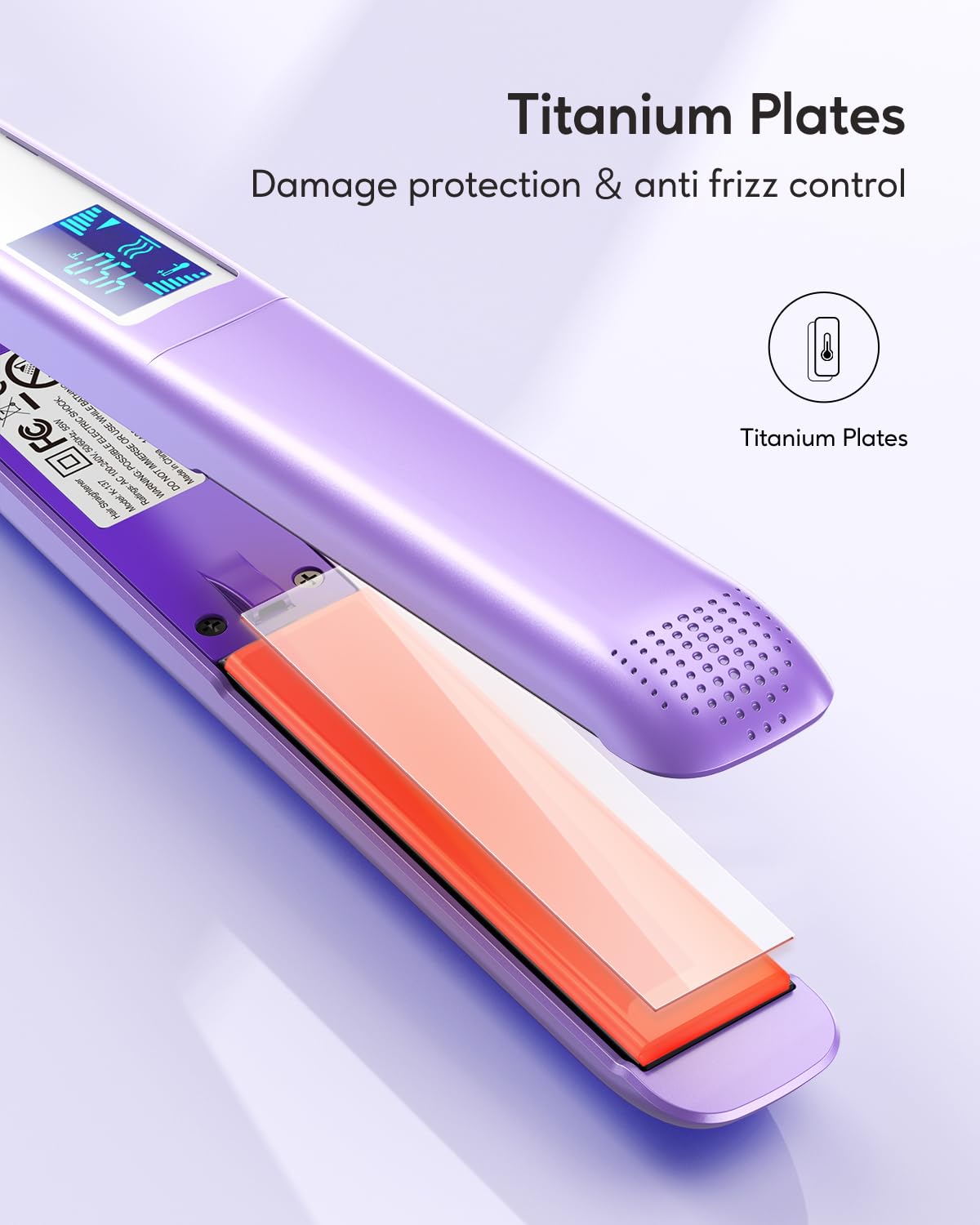 Wavytalk Pro flat iron safety lock for secure storage.