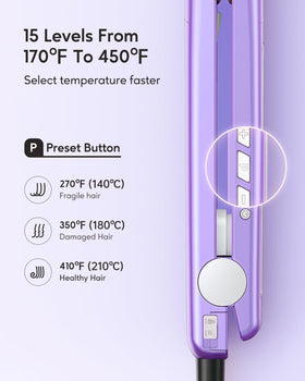 Wavytalk Pro 2-in-1 straightener and curler enables versatile looks.