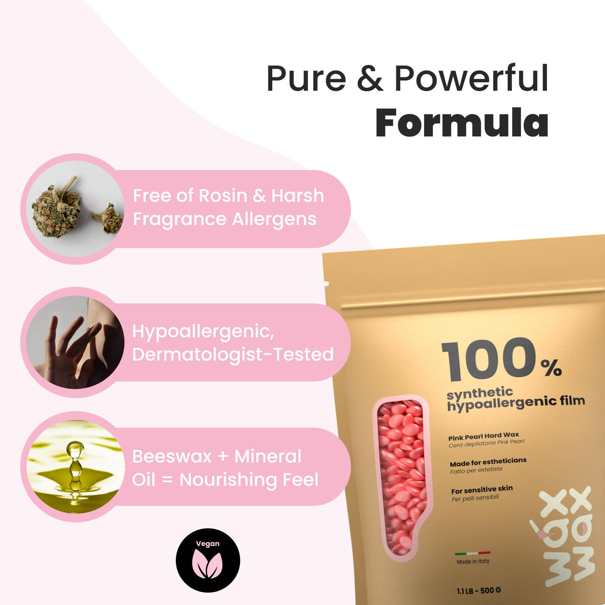 Wax Wax Pink Pearl eco-friendly packaging signals sustainable choice