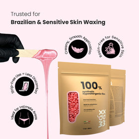 Wax Wax Pink Pearl rosin-free image highlights skin-friendly ingredients