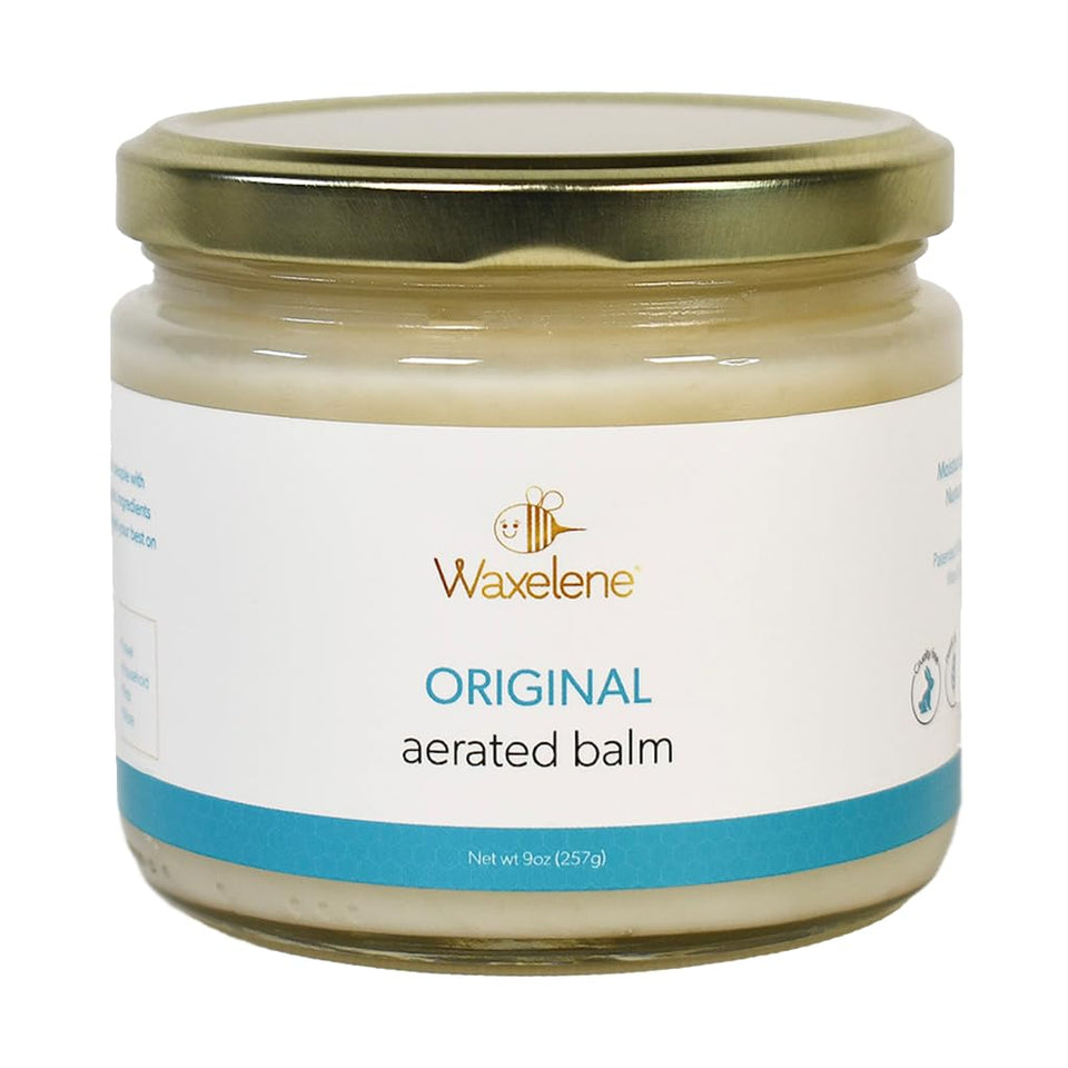 Waxelene Original Aerated Balm texture closeup showing silky feel for sensitive skin