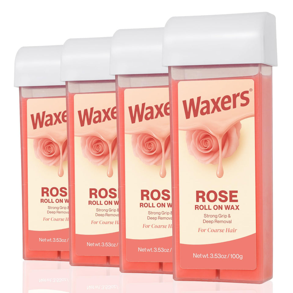Waxers rose wax cartridge 4-pack for at-home hair removal on large areas