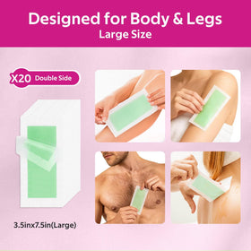 Waxfans body wax strips for quick full-body touch-ups.
