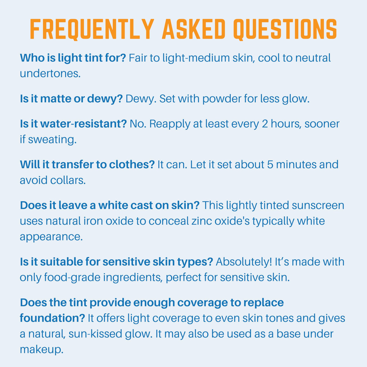 Shake before use to keep tint even; oils may separate