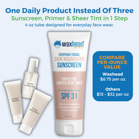Waxhead mineral sunscreen doubles as a lightweight primer with dewy finish