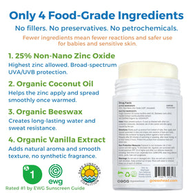 Waxhead zinc oxide sunscreen stick in use demonstrating easy, even application